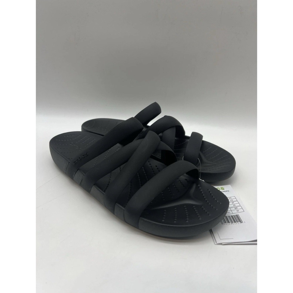 Crocs Splash Strappy Black Sandals. Sz 9. NWT!